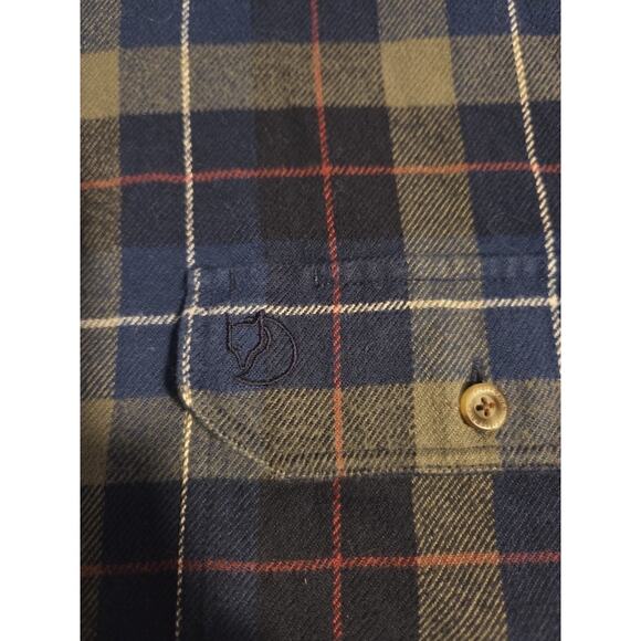 Fjallraven Singi Heavy Flannel Button Down Work Shirt Brown Plaid Mens Size XXL - Picture 3 of 11